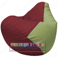 Бескаркасное кресло мешок Груша Г2.3-2119 (бордовый, оливковый)